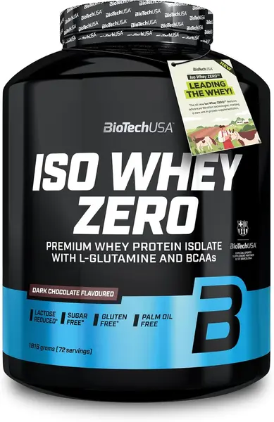 Iso Whey Zero, ciocolată neagră, 1816 g, BioTech USA
