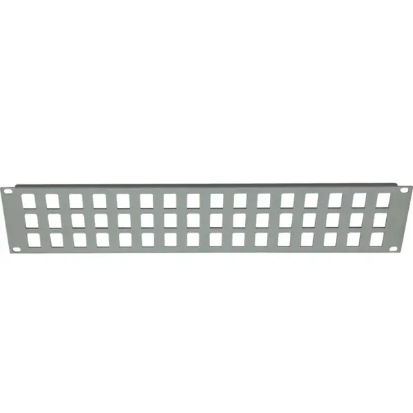 IT-BUDGET Patch panel tip Keystone, neechipat, 48 porturi, 2U, Gri