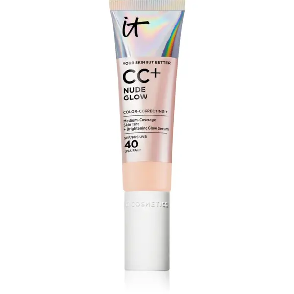 IT Cosmetics Your Skin But Better CC + Nude Glow crema CC pentru o piele mai luminoasa SPF 40 Fair Light 32 ml