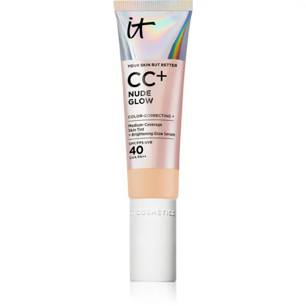 IT Cosmetics Your Skin But Better CC + Nude Glow crema CC pentru o piele mai luminoasa SPF 40 Medium 32 ml