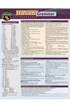 Italian Grammar: A Quickstudy Laminated Language Reference Guide - Sally-ann Del Vino