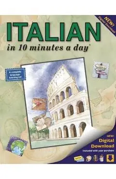 Italian in 10 Minutes a Day: Language Course for Beginning and Advanced Study. Includes Workbook, Flash Cards, Sticky Labels, Menu Guide, Software, - Kristine K. Kershul