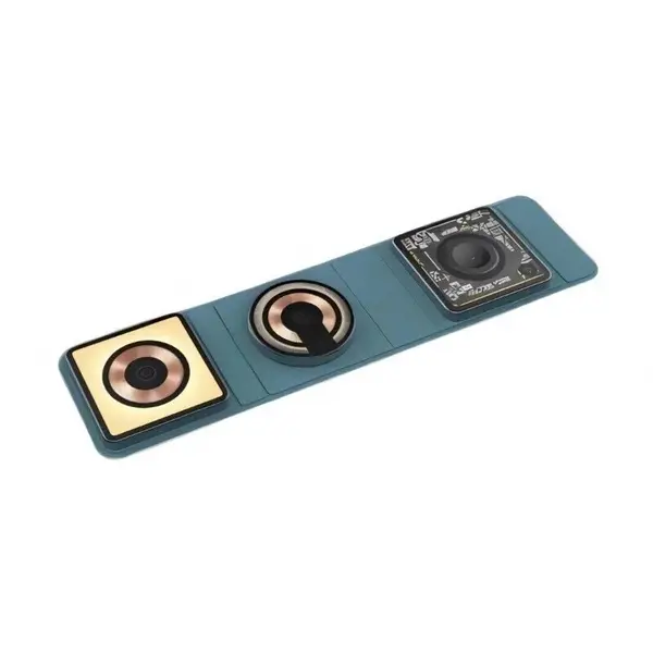 Itfit Statie de incarcare wireless pliabila 3 in 1 Itfit, Magnetica, compatibila pentru Samsung Galaxy, Albastru