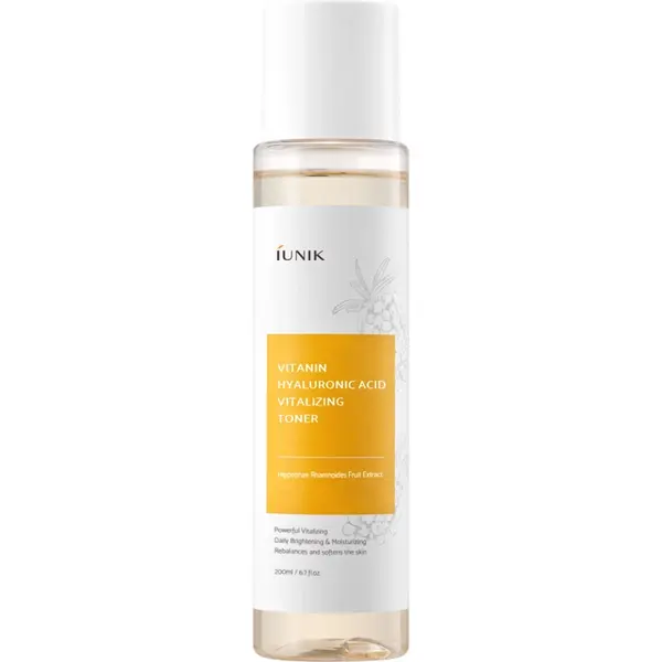 IUNIK Vitamin Hyaluronic Acid Toner revitalizant – hidratare si luminozitate, 200 ml