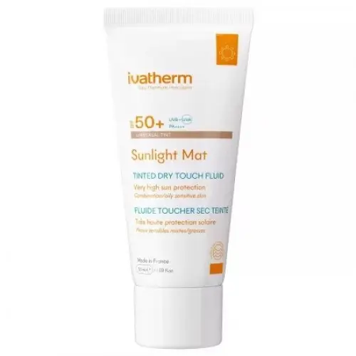 Ivatherm Sunlight crema protectie solara Mat tinted dry touch SPF 50+, 50 ml Zephyr Labs