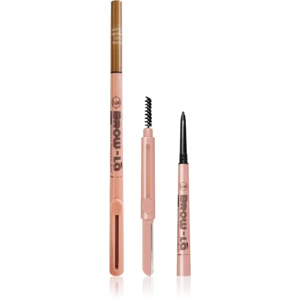 J.Cat Beauty Brow-LA creion pentru sprancene cu pensula culoare 103 Medium Cool Brown 0.08 g