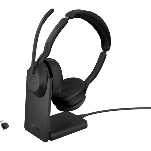Jabra Casti Jabra Evolve2 55 Stereo cu suport, Negru
