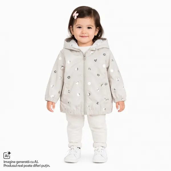 Jacheta copii Chicco, Gri cu model, 02284-70MC