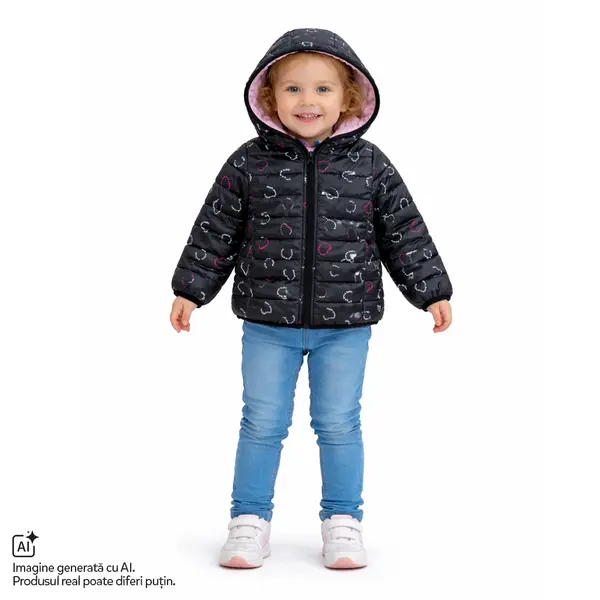Jacheta copii Chicco matlasata, negru, 87753-65CLT