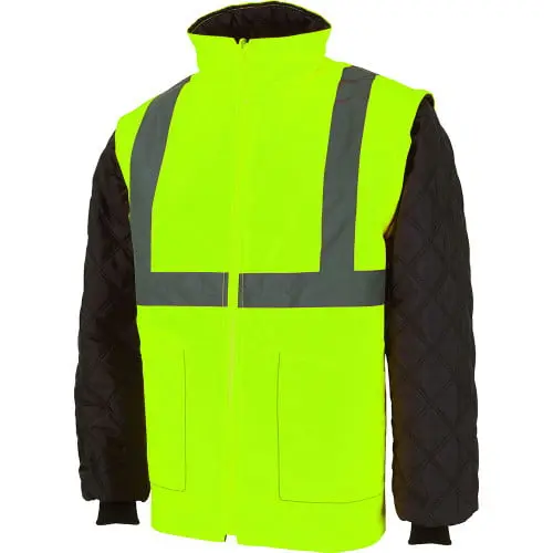 Jacheta de inalta vizibilitate cu maneci detasabile 2 in 1 Brighton, culoarea galben - Renania GALBEN, M