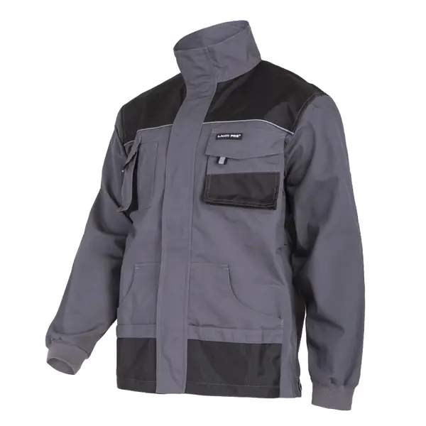 Jacheta de lucru groasa premium Lahti PRO L4041950, marimea M, cu 7 buzunare, intarituri 600D si elemente reflectorizante