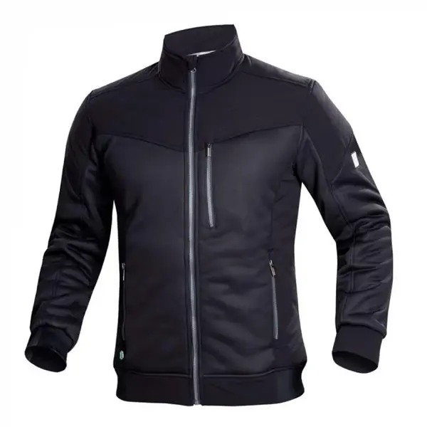 Jacheta fara gluga neagra 100% poliester, culoarea negru, 370 g mp, Ardon HYBRID S, NEGRU