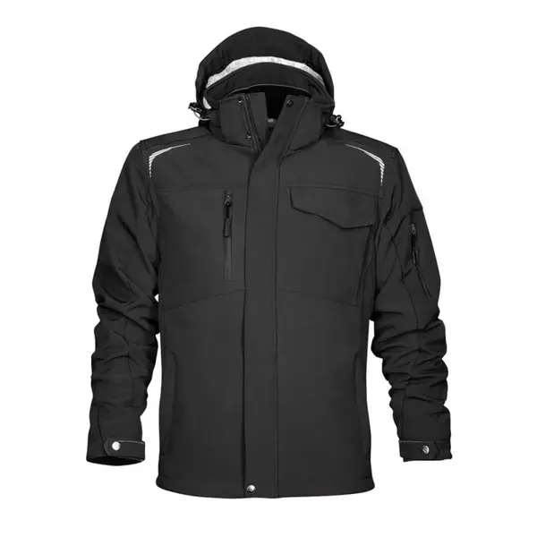 Jacheta neagra impermeabila cu gluga, culoarea negru, softshell, Ardon R8ED S, NEGRU