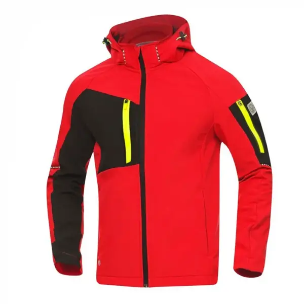 Jacheta softshell rosie cu gluga, culoarea rosu, Ardon CITYCONIC 3XL, ROȘU
