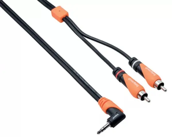 Jack stereo Bespeco - SLYMPR300, 3m, negru/portocaliu