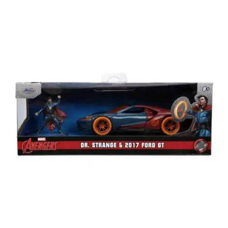 Jada Marvel Masinuta Metalica Ford Gt Scara 1:32 Si Figurina Metalica Doctor Strange