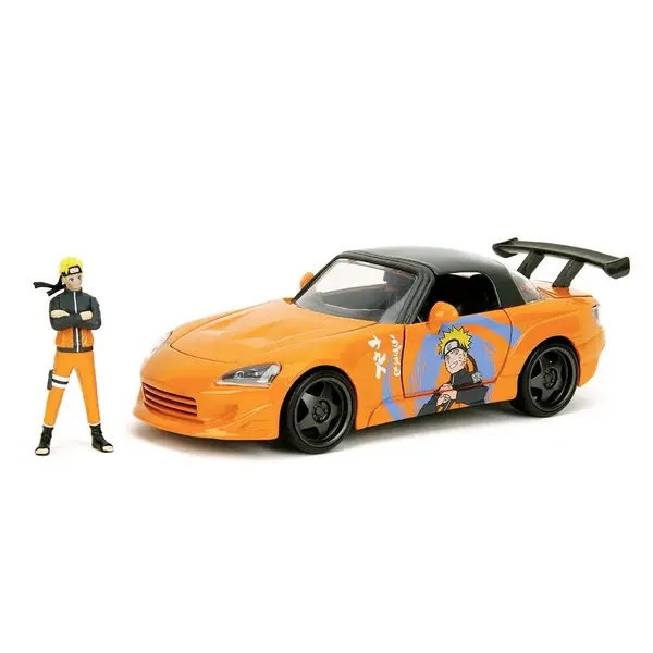 JADA NARUTO SHIPPUDEN SET FIGURINA NARUTO SI MASINUTA METALICA HONDA 2001 S2000 SCARA 1:24