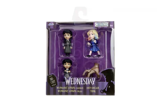 JADA WEDNESDAY SET 4 FIGURINE METALICE 6.5CM