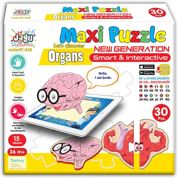 Jagu Educational Talking Puzzle - Anatomie, 30 de piese