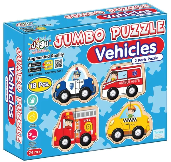 Jagu Educational Talking Puzzle - Cars, 18 piese