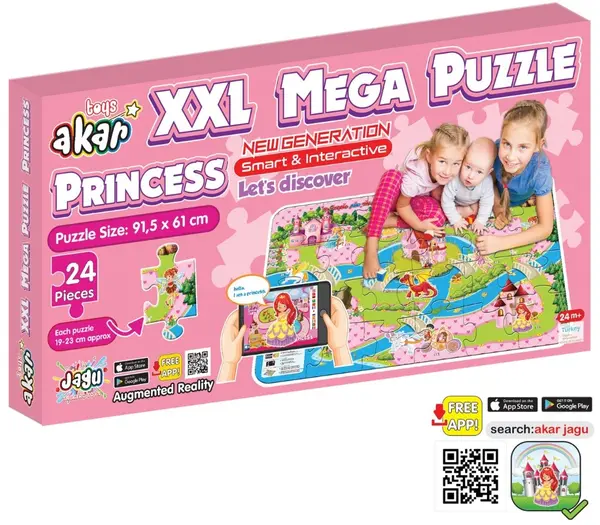 Jagu Educational Talking Puzzle - Prințese, 24 piese