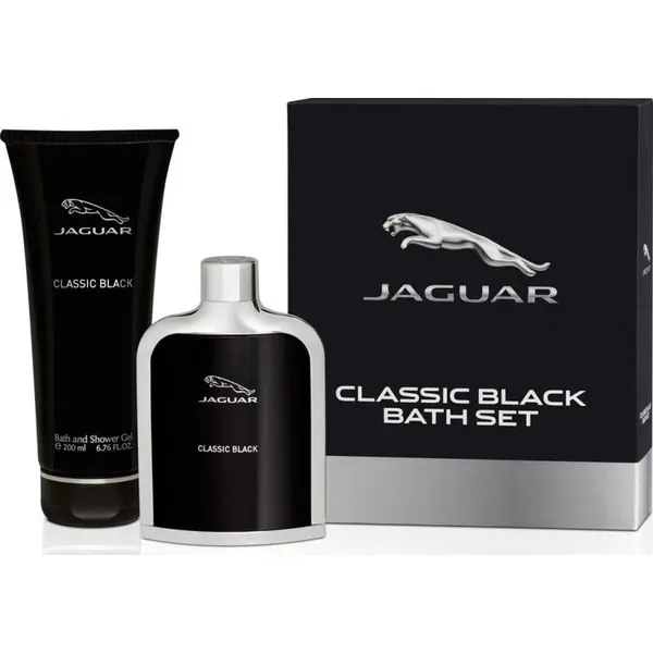 Jaguar Classic Black Set cadou pentru bărbați Volum EDT 100 ml + 200 ml gel de duș