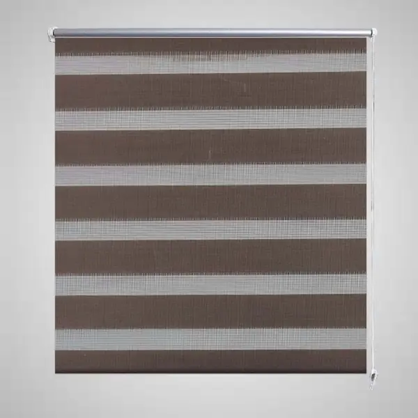 Jaluzea opaca tip zebra, 60 x 120 cm, cafeniu