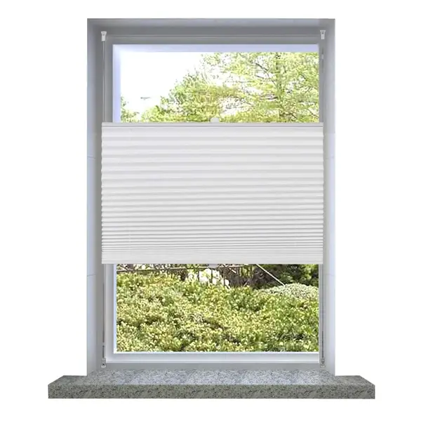 Jaluzea plisse, alb, 40x150 cm, pliuri