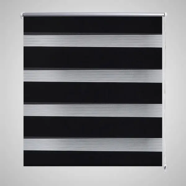 Jaluzea tip zebra, 50 x 100 cm, negru