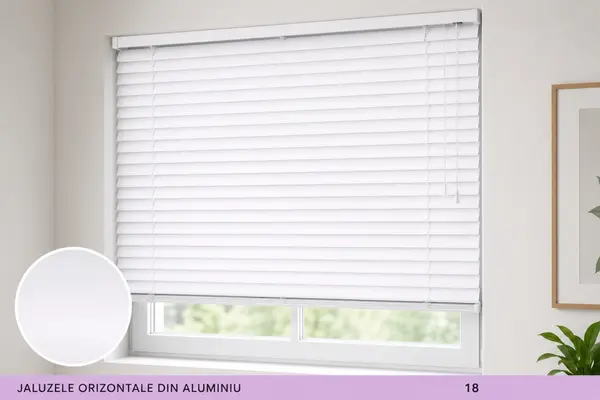JALUZELE ORIZONTALE DIN ALUMINIU 18 ALB