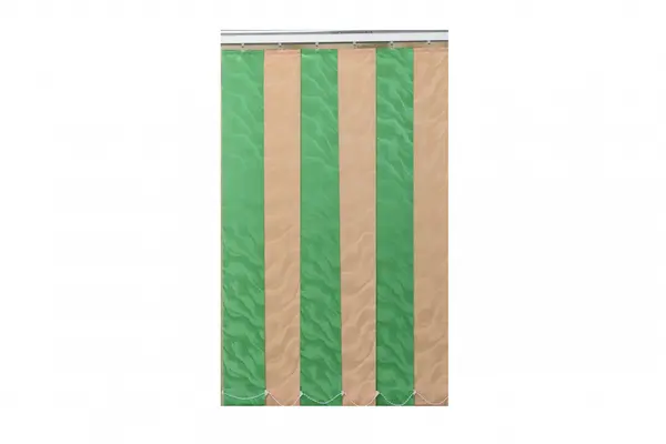 Jaluzele verticale BEATA 9604/9620 verde și crem – elegante, moderne, montaj pe tavan inclus