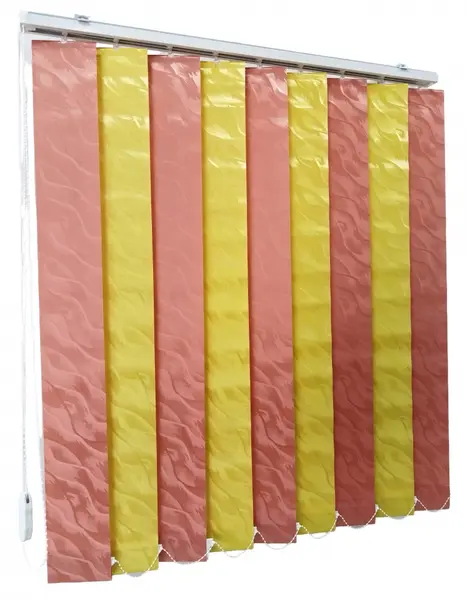 Jaluzele verticale BEATA 9609 / 9623 somon galben – jaluzele verticale moderne complete cu prindere pe tavan
