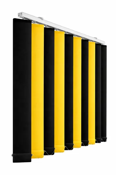 Jaluzele verticale blackout 2 culori negru / galben – Stella 8130 / 8270