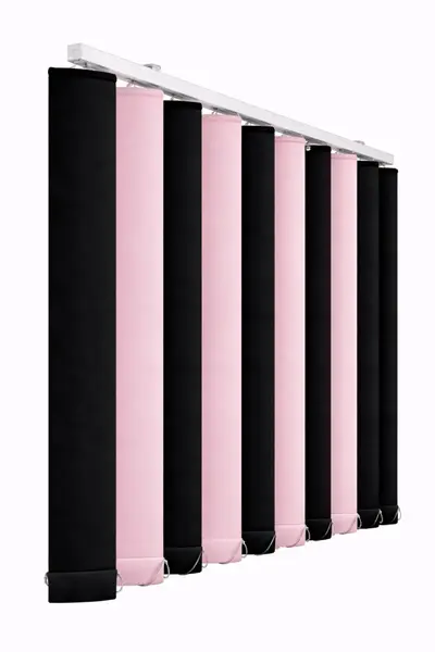 Jaluzele verticale blackout 2 culori negru / roz – Stella 8270 / 8100
