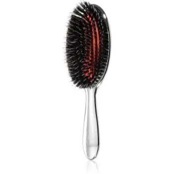 Janeke Chromium Line Air-Cushioned Brush with Bristles and Nylon Reinforcement perie ovală pentru păr