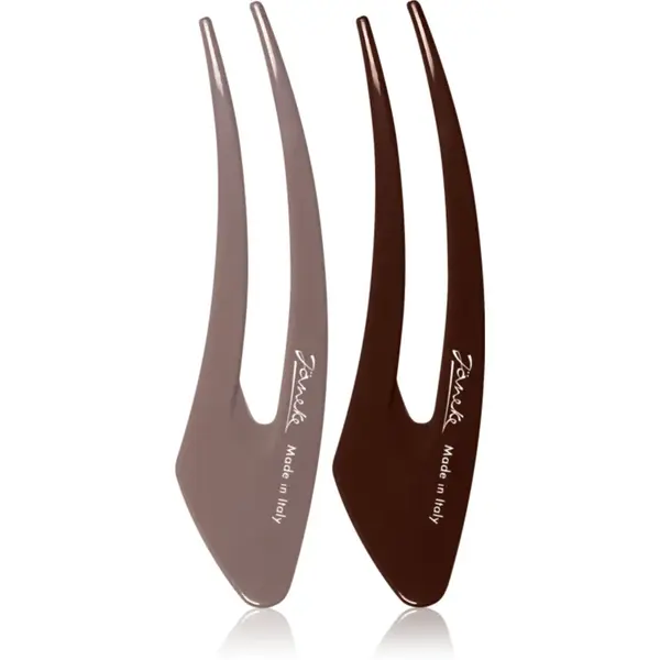 Janeke Hair Clip agrafe de par Brown 2x13 cm