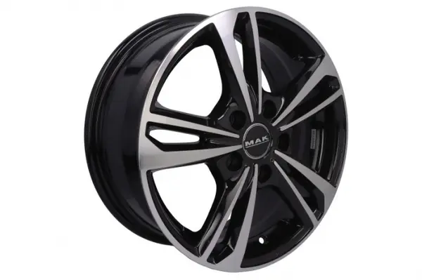 Janta aluminiu 6,5x16, 5x114,3, 76, ET: 50; cu emblema, Black Mirror