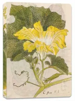Japanese Squash Blossom Lined Paperback Journal. Blank Notebook with Pocket, Paperback/***