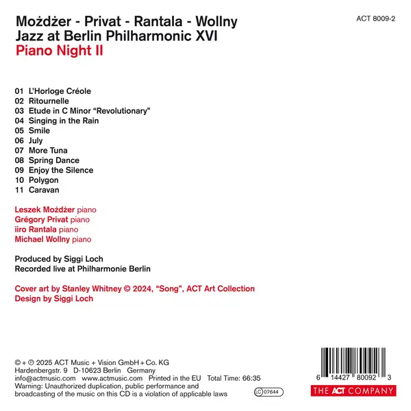 Jazz At Berlin Philharmonic XVI - Piano Night II | Leszek Mozdzer, Gregory Privat, Iiro Rantala, Michael Wollny