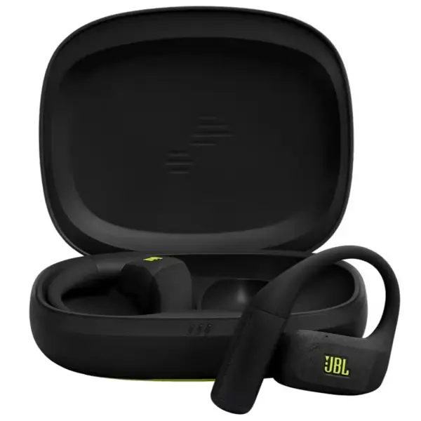 JBL Casti alergare open-ear JBL Endurance Zone, True Wireless, IP68, 4 microfoane, Redare pana la 32 ore, Bluetooth 5.3, Negru/Galben