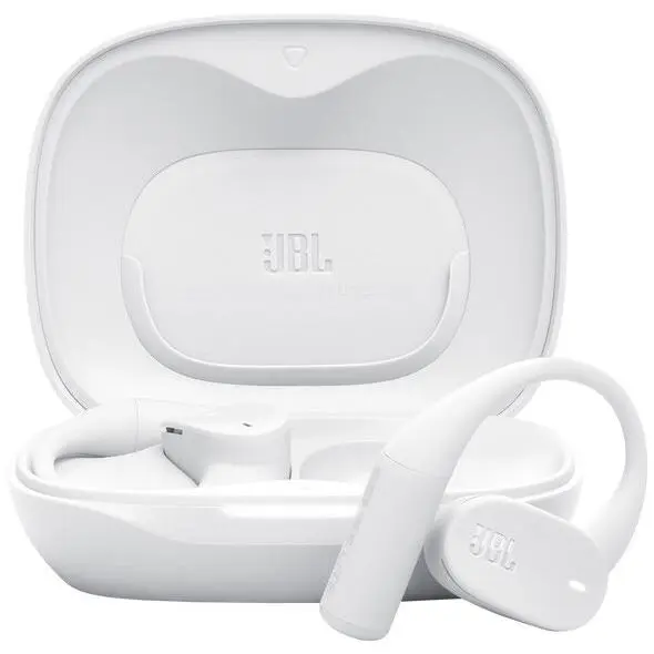 JBL Casti Alergare Open-Ear JBL Sense Lite, True Wireless, Bluetooth, 4 microfoane, Multipoint, Autonomie 32 ore, IP54, Alb