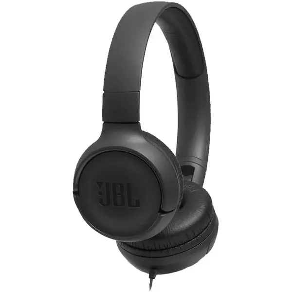 JBL Casti audio On-ear JBL Tune 500, Pure Bass Sound, Hands-free Call, Negru