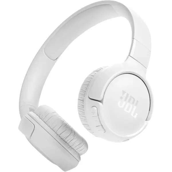JBL Casti audio wireless on-ear JBL Tune 525BT, JBL Pure Bass Sound, Bluetooth 5.3, Conexiune multi-point, Asistent vocal, Alb
