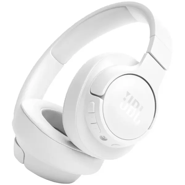 JBL Casti audio wireless over-ear JBL Tune 720BT, JBL Pure Bass Sound, Bluetooth 5.3, Conexiune multi-point, Asistent vocal, Alb