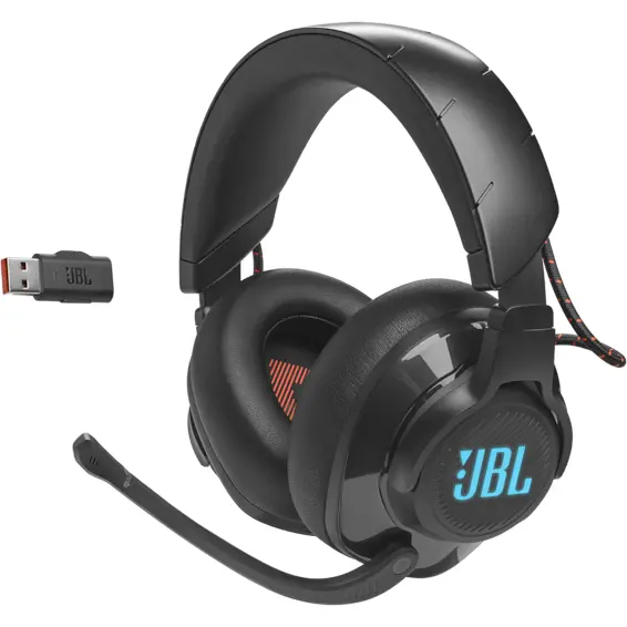 JBL Casti Gaming Wireless JBL Quantum 610, multiplatforma, Quantum Surround, Microfon, Negru (JBLQUANTUM610BLK)
