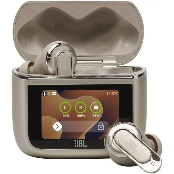 JBL Casti In-Ear JBL Tour Pro 3, JBLTOURPRO3LTT, True Wireless, Bluetooth, True ANC, Smart Case, Spatial Sound, Autonomie 44 ore, Crem