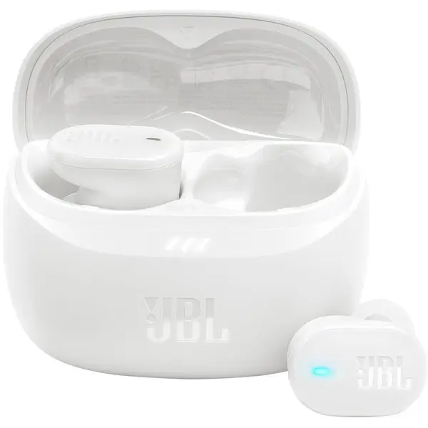JBL Casti In-Ear JBL Tune Buds 2, JBLTBUDS2WHT, True Wireless, Bluetooth, ANC, Autonomie 48 ore, IP54, Multi-point, Alb