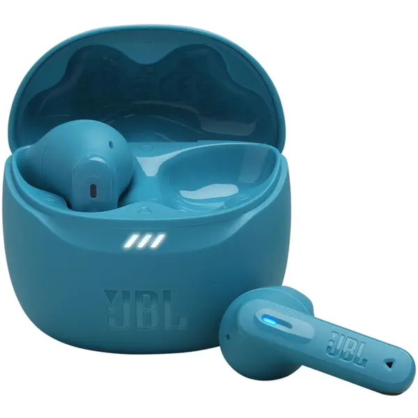 JBL Casti In-Ear JBL Tune Flex 2, JBLTFLEX2TQE, True Wireless, Bluetooth, ANC, Autonomie 48 ore, IP54, Spatial Sound, Multi-point, Turcoaz