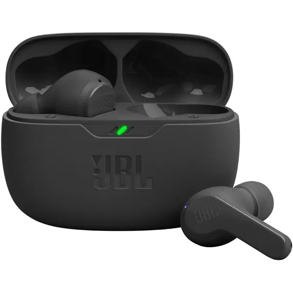 JBL Casti In-Ear JBL Wave Beam 2, True Wireless, Bluetooth, ANC, IP54, Autonomie 40 ore, Multi-Point, Negru