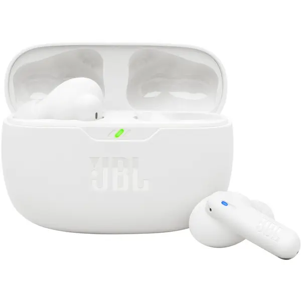JBL Casti In-Ear JBL Wave Beam 2, True Wireless, Bluetooth, ANC, IP54, Autonomie 40 ore, Multi-Point, Alb